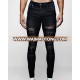 Hot selling stylish mens  jeans ripped With Lace Up Detail